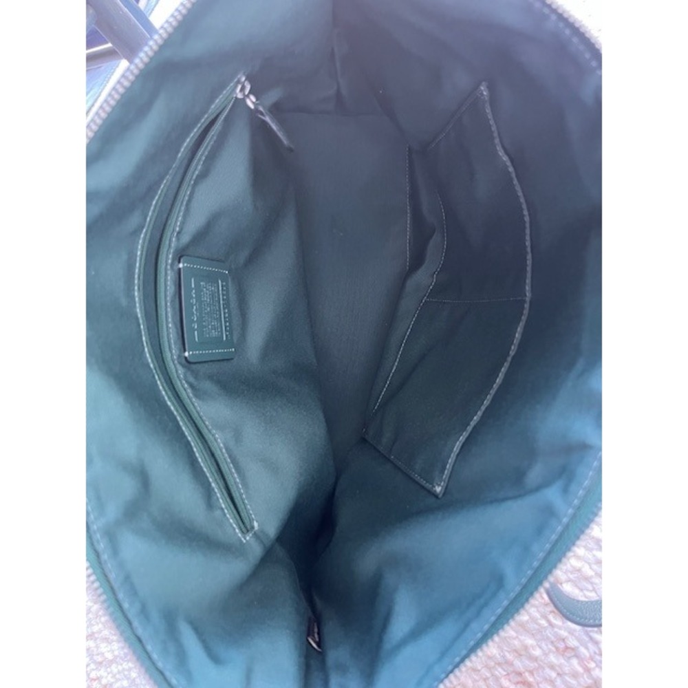 Coach Gallery Tote‎ Crossgrain Leather Shoulder Bag Purse 79608 Dark Teal - Picture 4 of 8